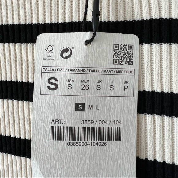 NWT Zara Knit The Knitwear Collection Ribbed Dress Size Small - Picture 10 of 10